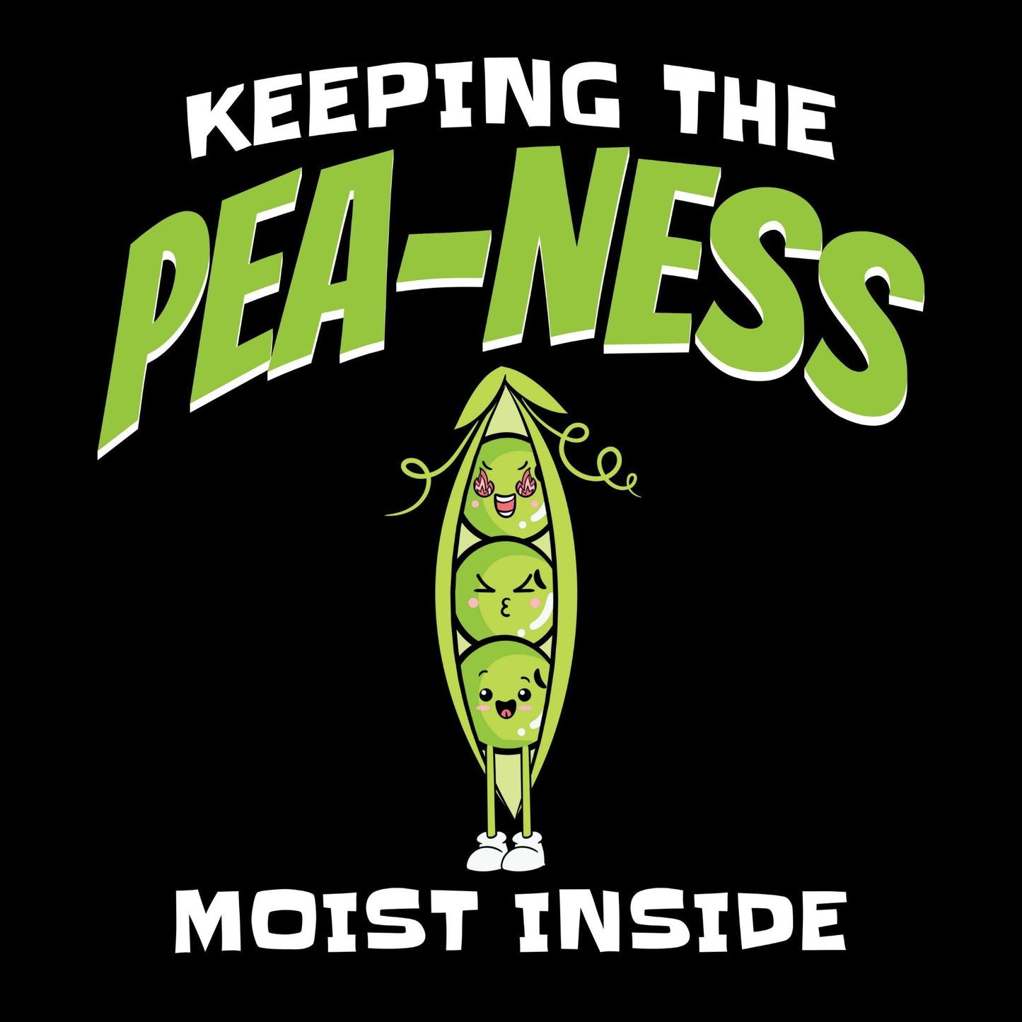 a picture of a pea - nesss logo on a black background