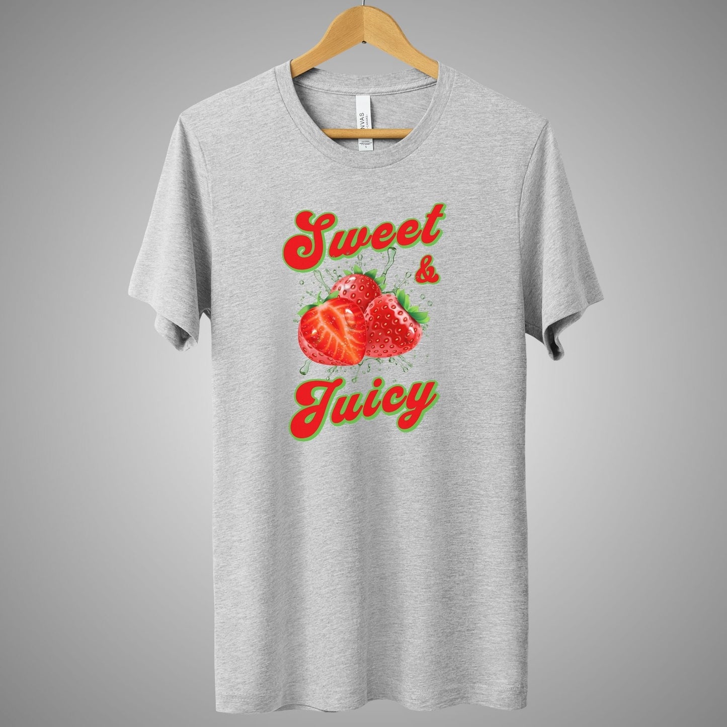 a t - shirt that says sweet and juicy on it