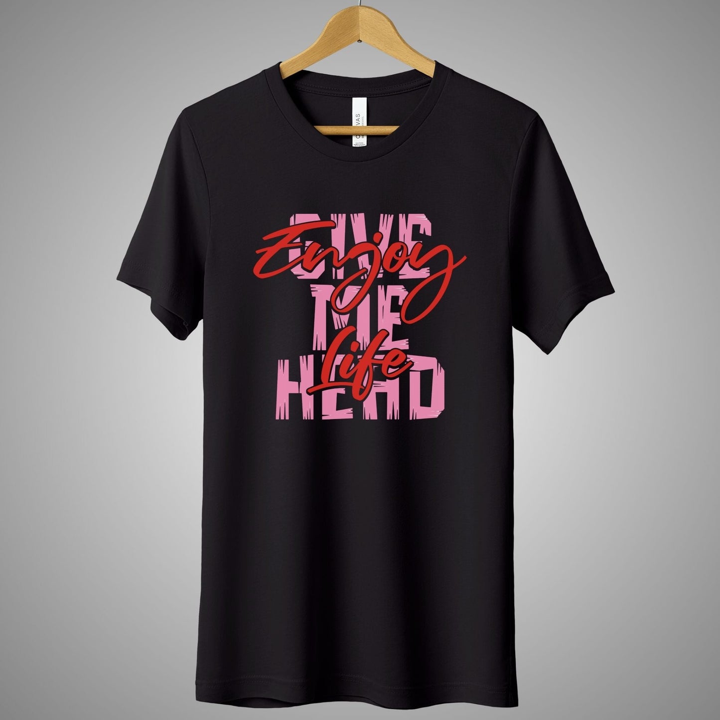 a black t - shirt with the words five to the head printed on it