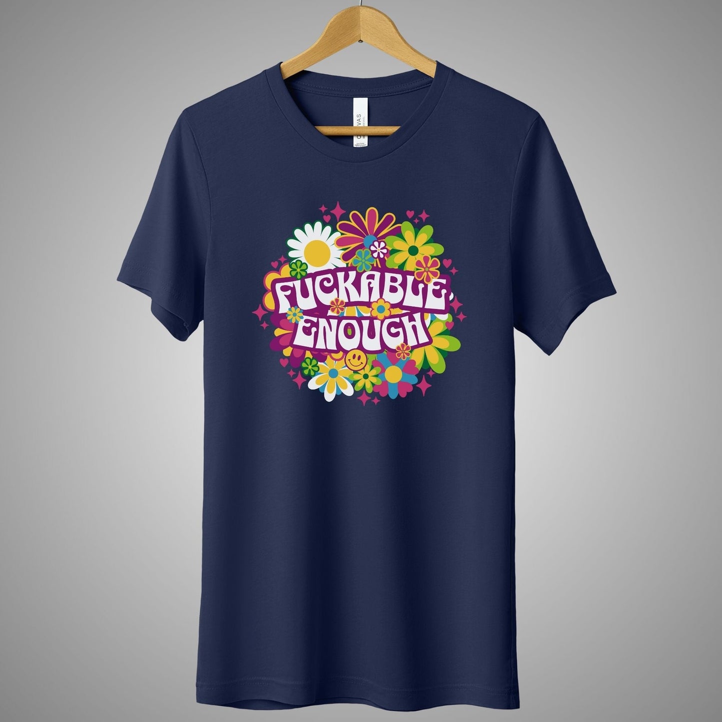 a t - shirt with the words fukrable enough printed on it
