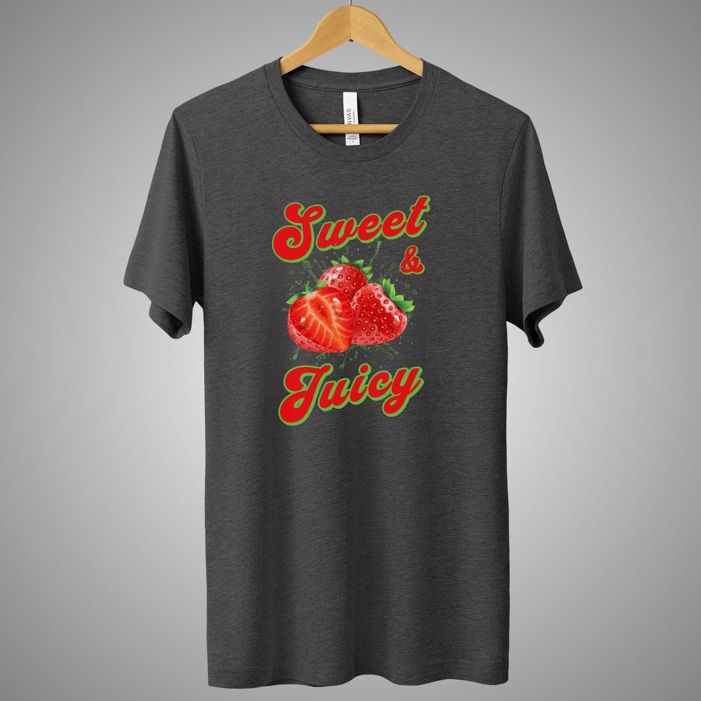 a t - shirt that says sweet and juicy on it