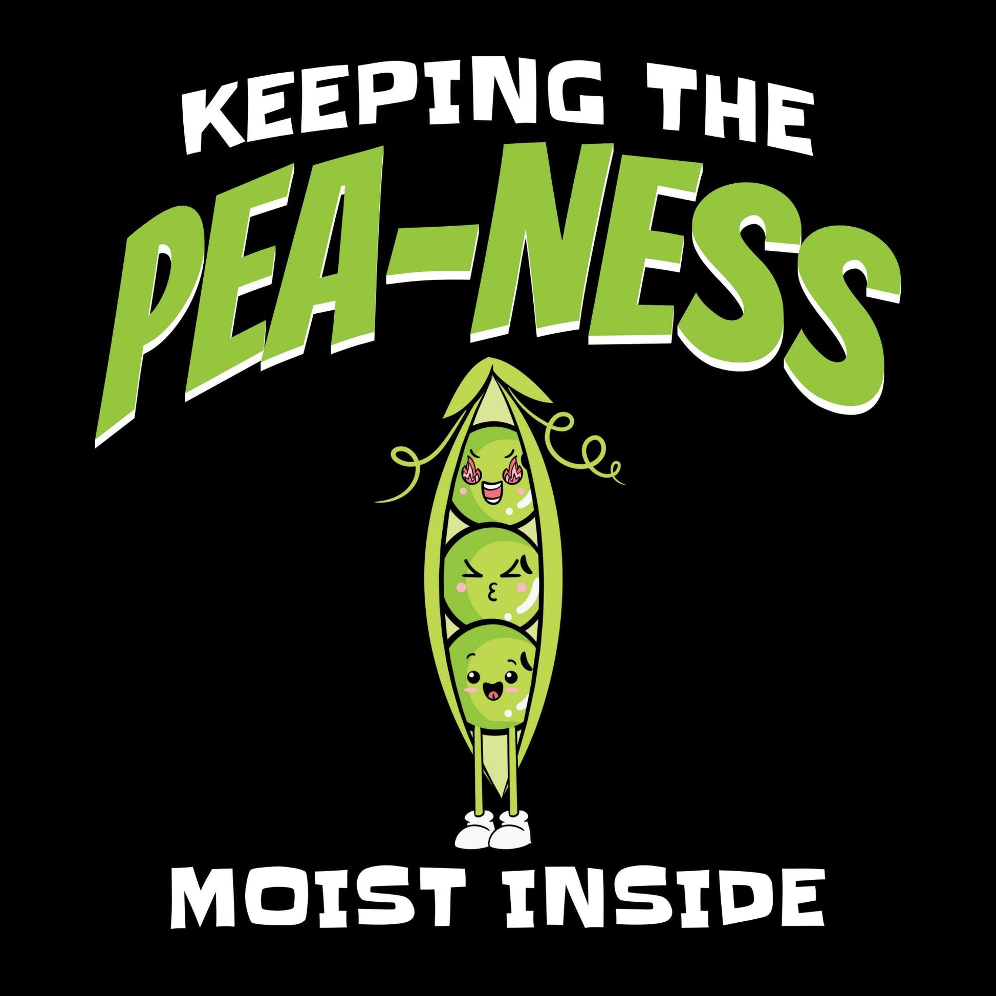 a picture of a pea - nesss logo on a black background
