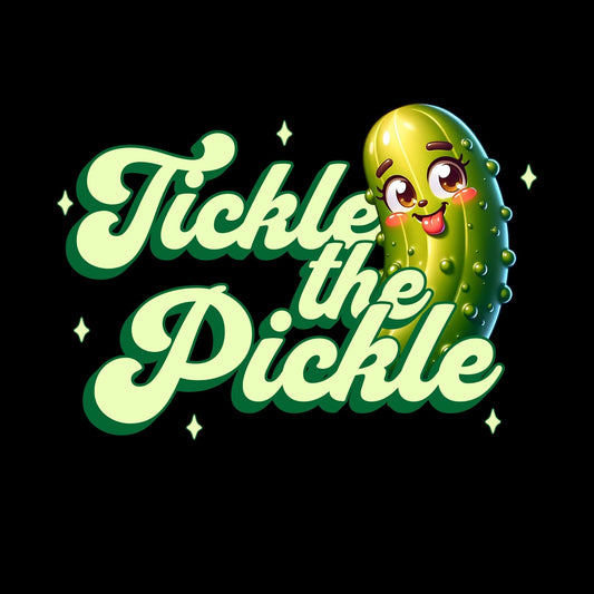 a green pickle with the words pickle the pickle on it