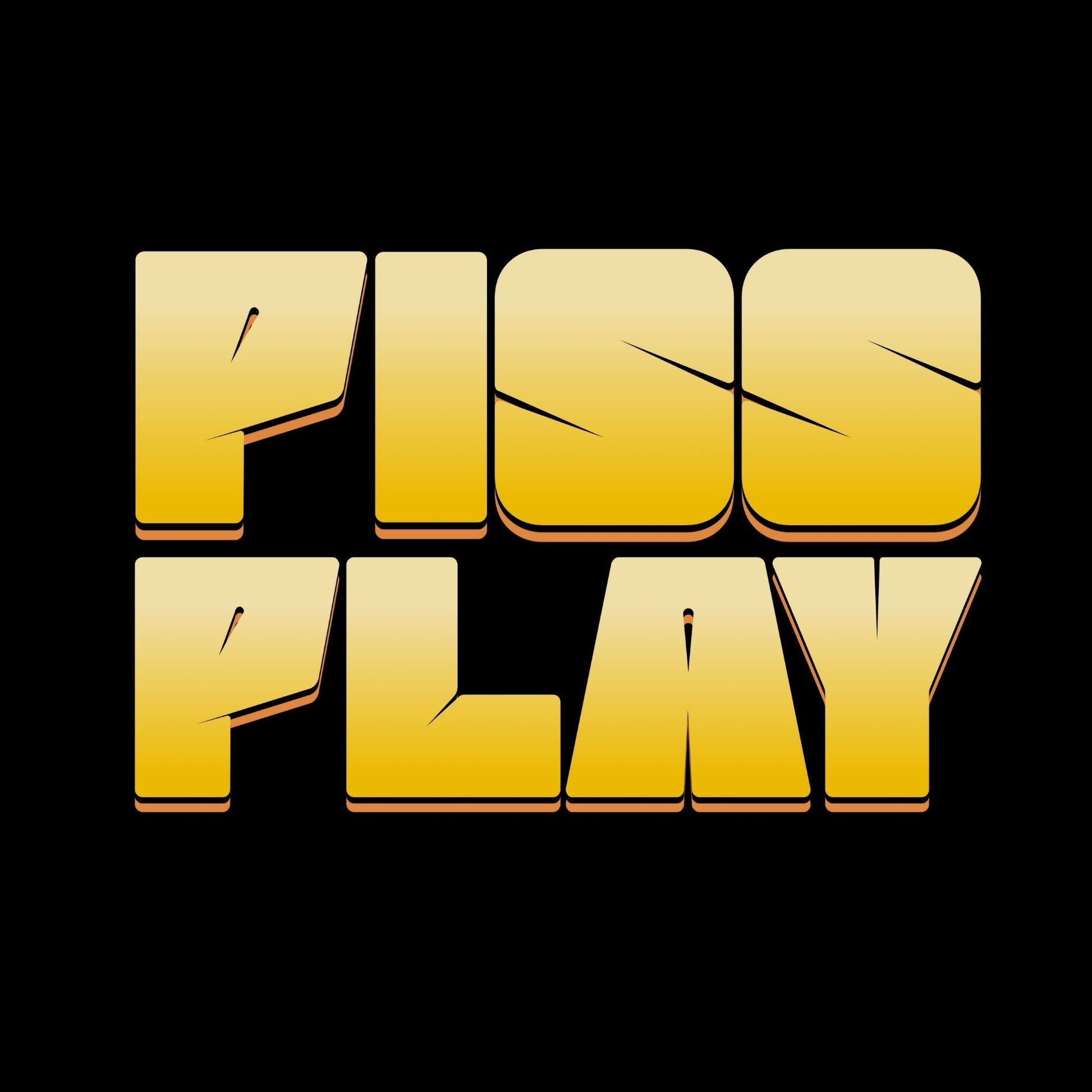a black and yellow logo with the words fish play