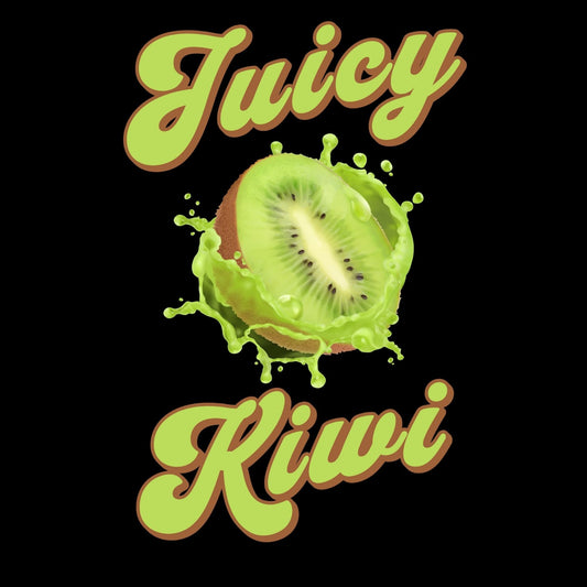 a kiwi fruit with a splash of juice on it