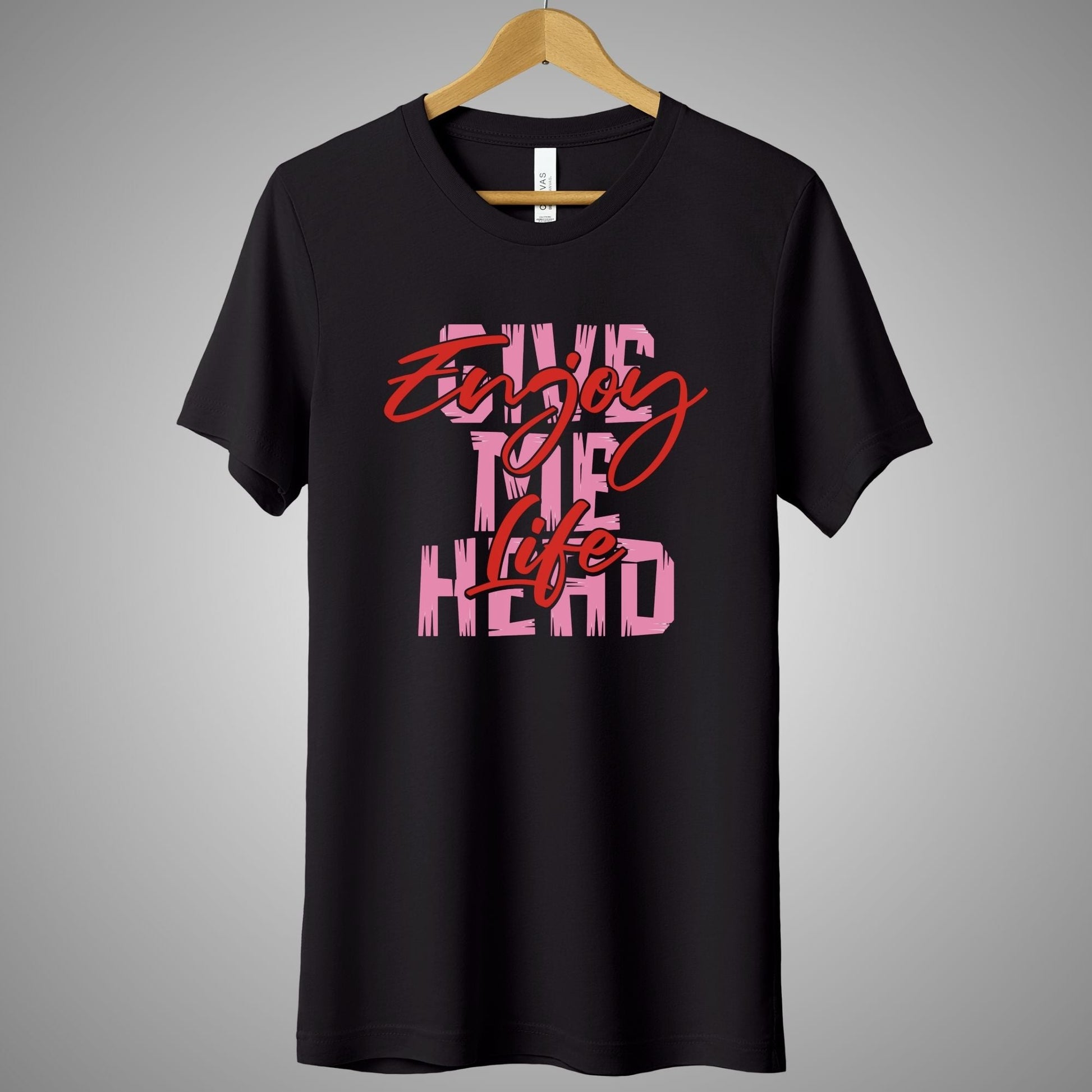 a black t - shirt with the words five to the head printed on it