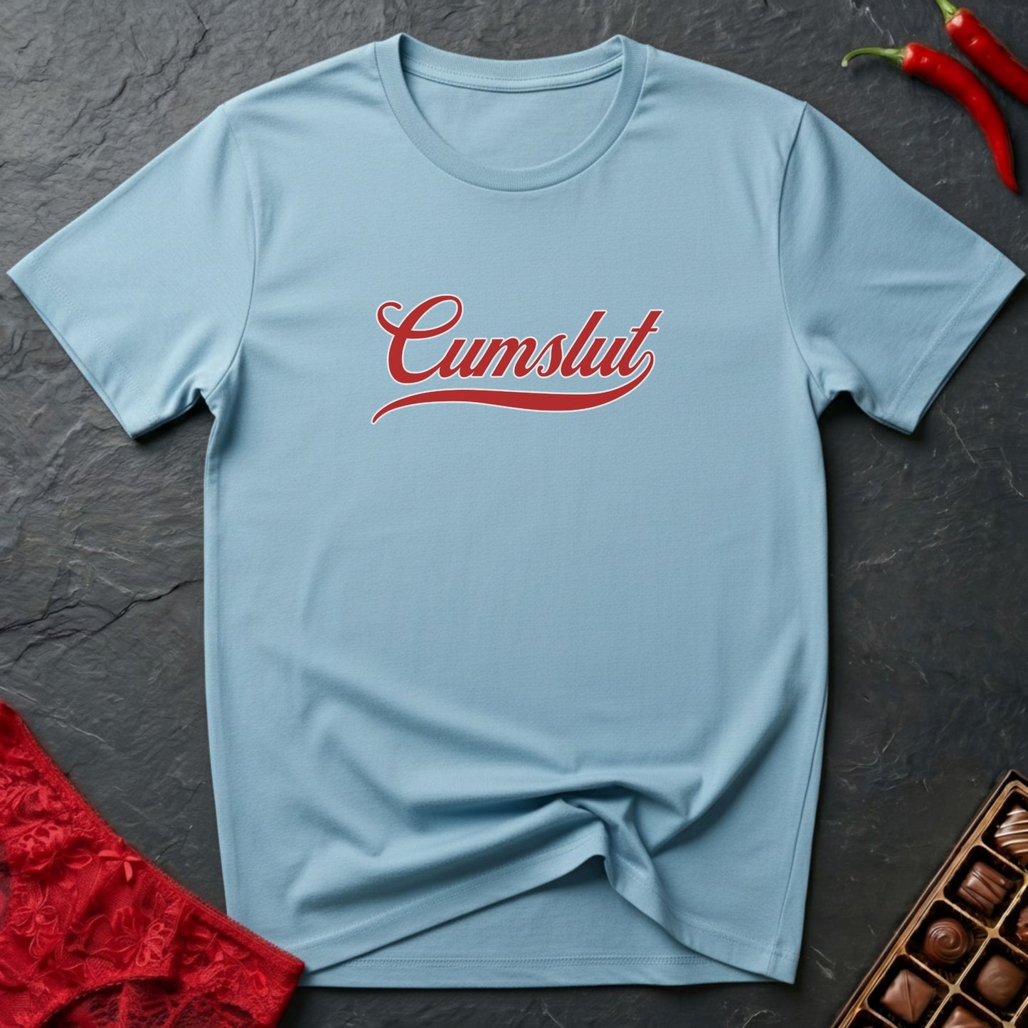 Cumslut Text T-Shirt