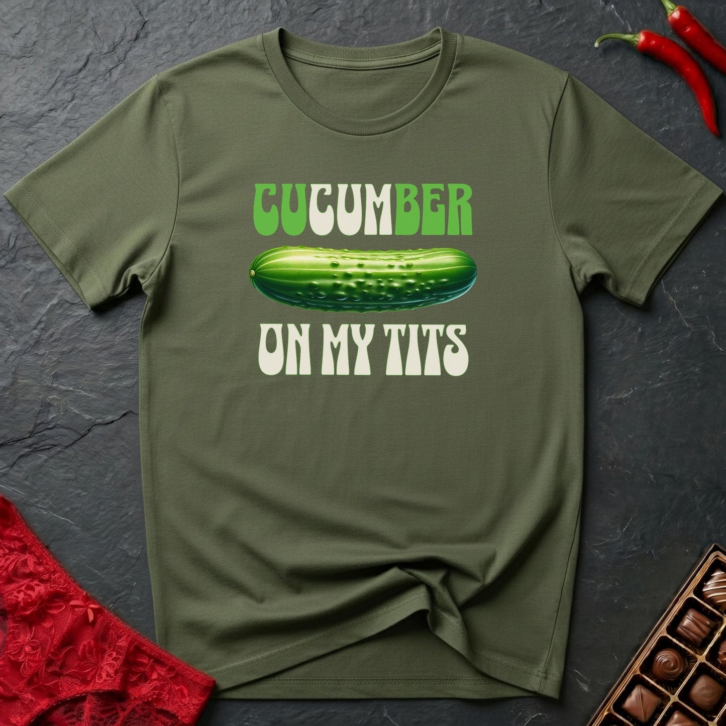 Cucumber On My Tits T-Shirt