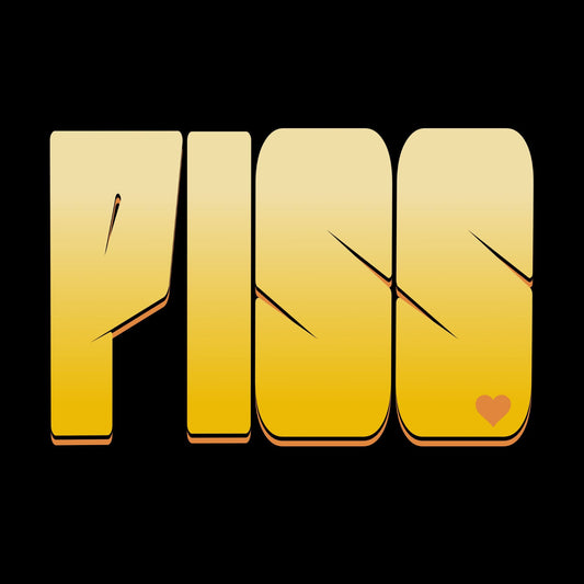 a black background with yellow letters and scissors